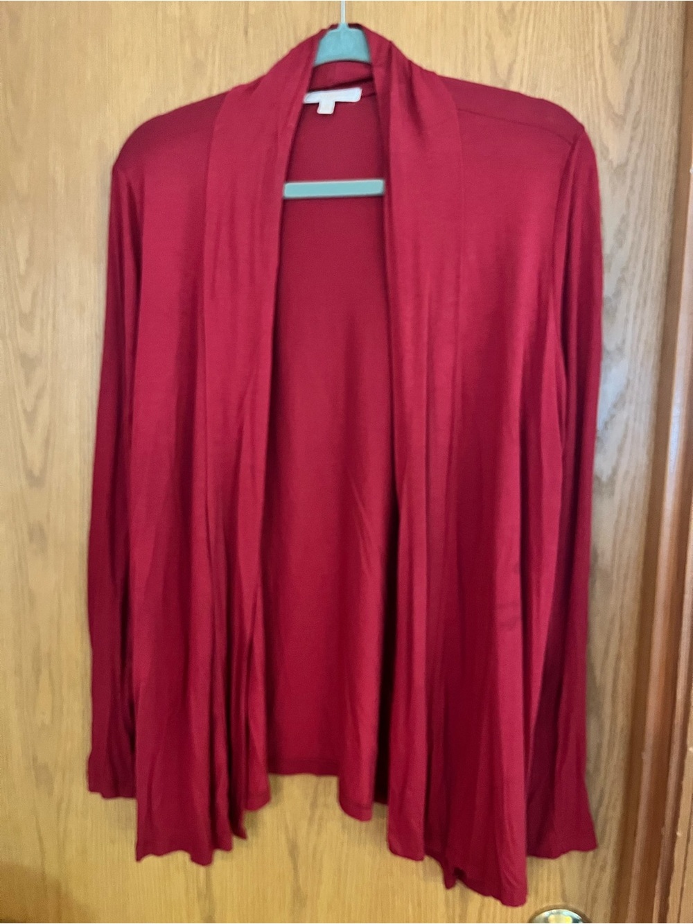 GG Collection Open-Front Red Cardigan